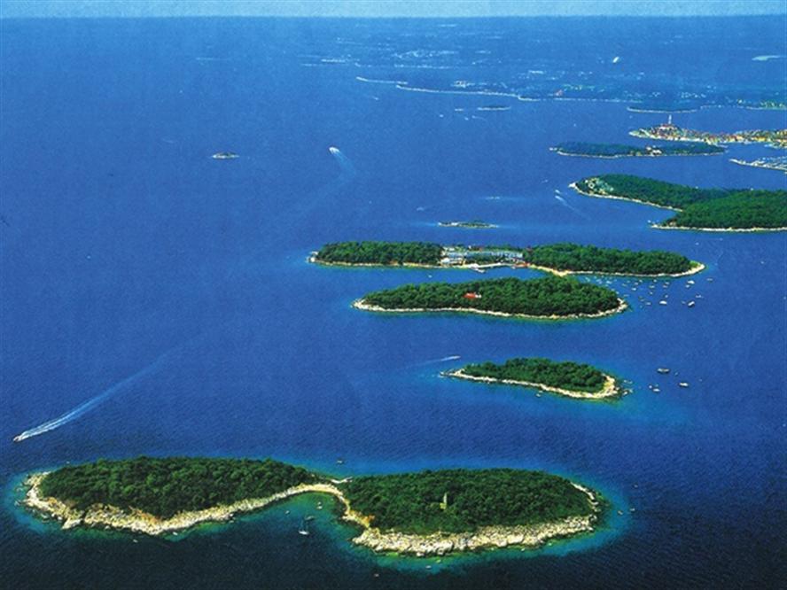 Rovinj archipelago from above